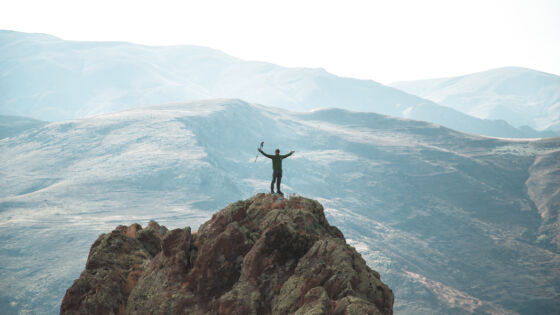 Hikers On Top
