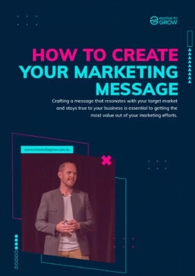 a man standing in front of a screen with the words how to create your marketing