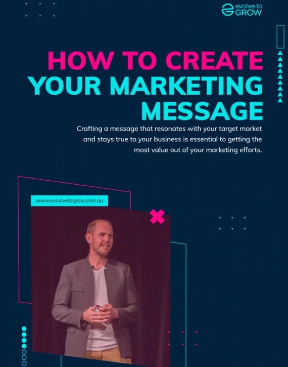 a man standing in front of a screen with the words how to create your marketing