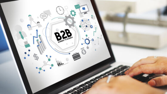 b2b business to business corporate connection partnership concep